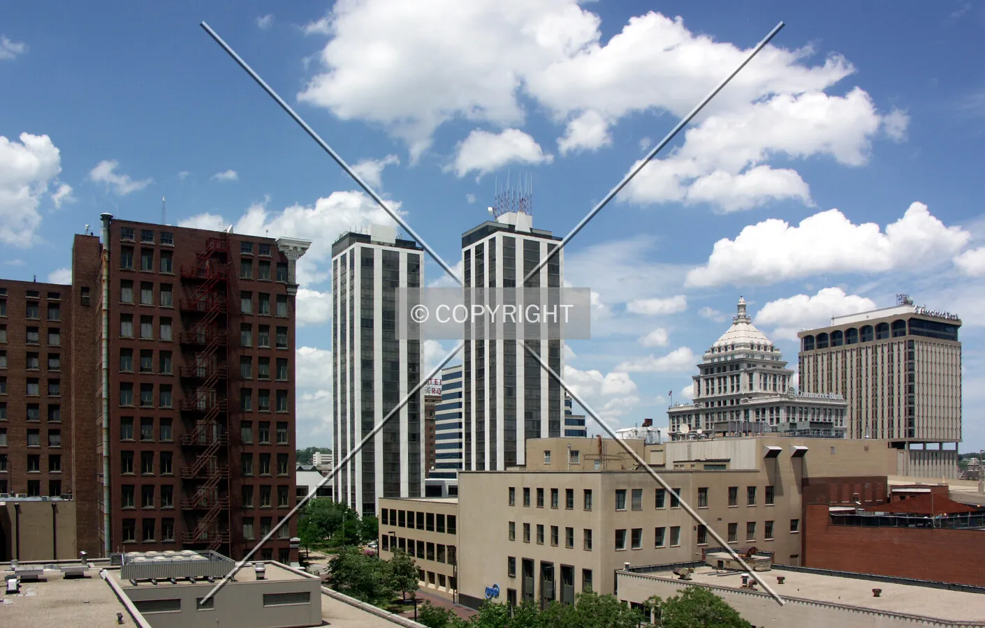 View from the southeast