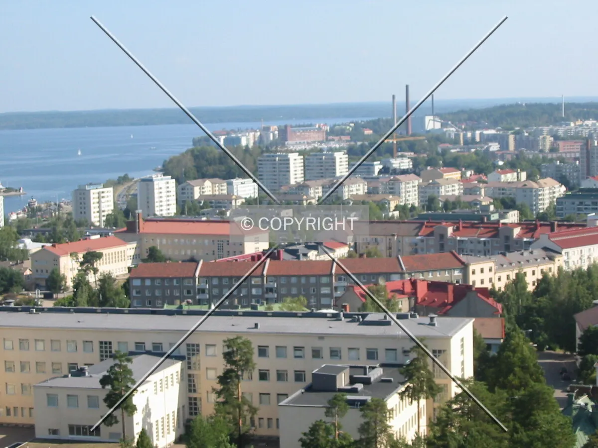 Tampere rooftops seen from Pyynikki observation tower