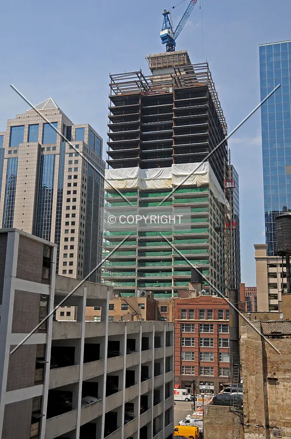 Looking west from the Wells-Lake Parking Garage