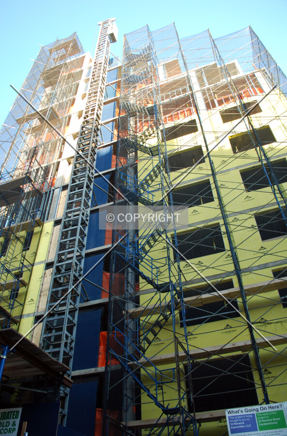 Looking up from Renwick Street