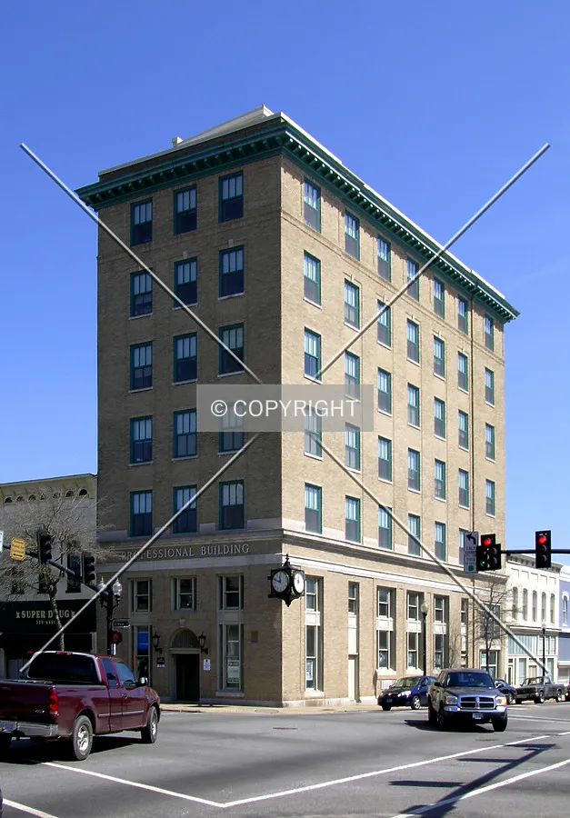 From across North Main Street to the west