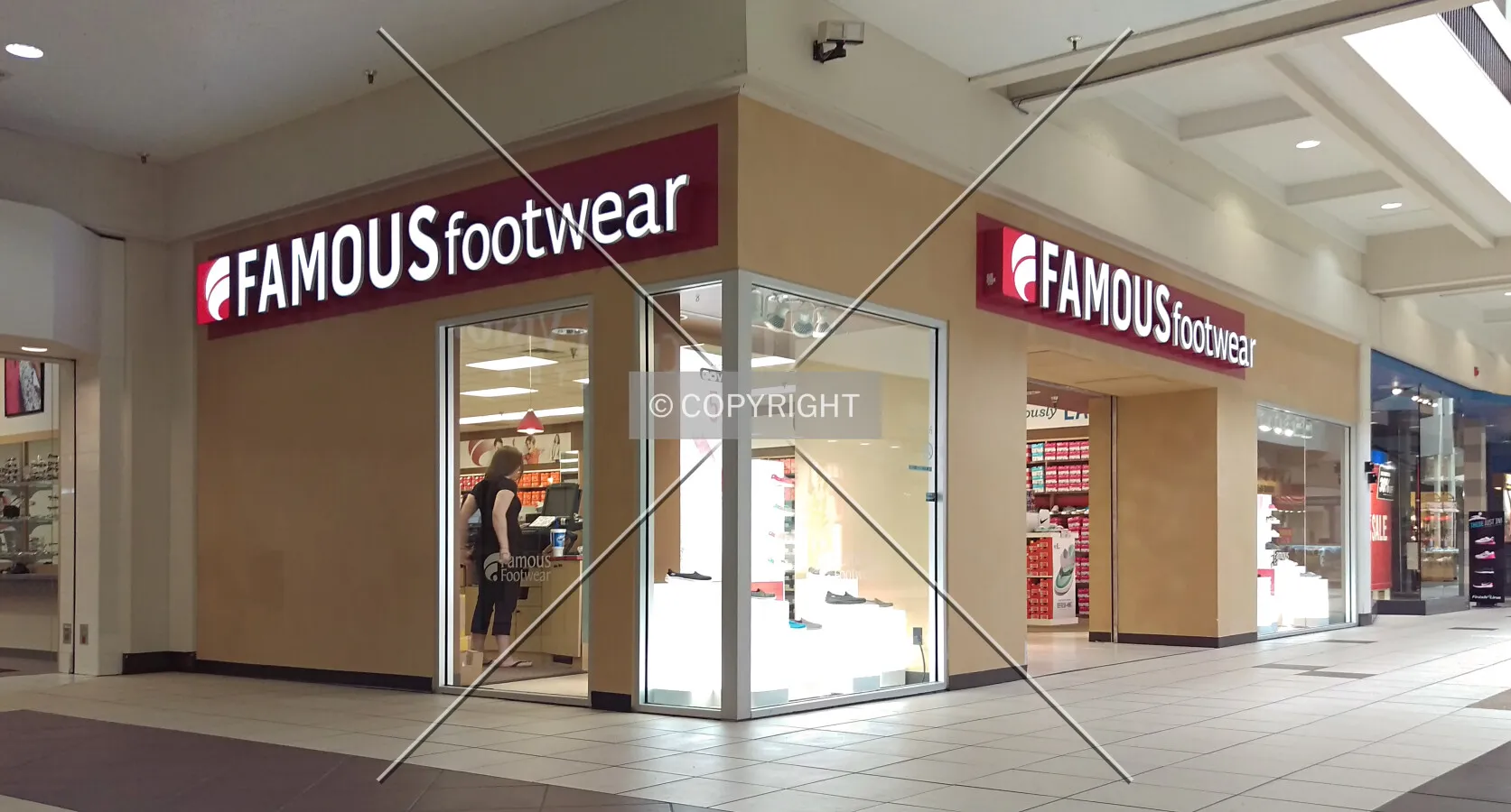 Famous Footwear store on the first floor; May 22, 2015