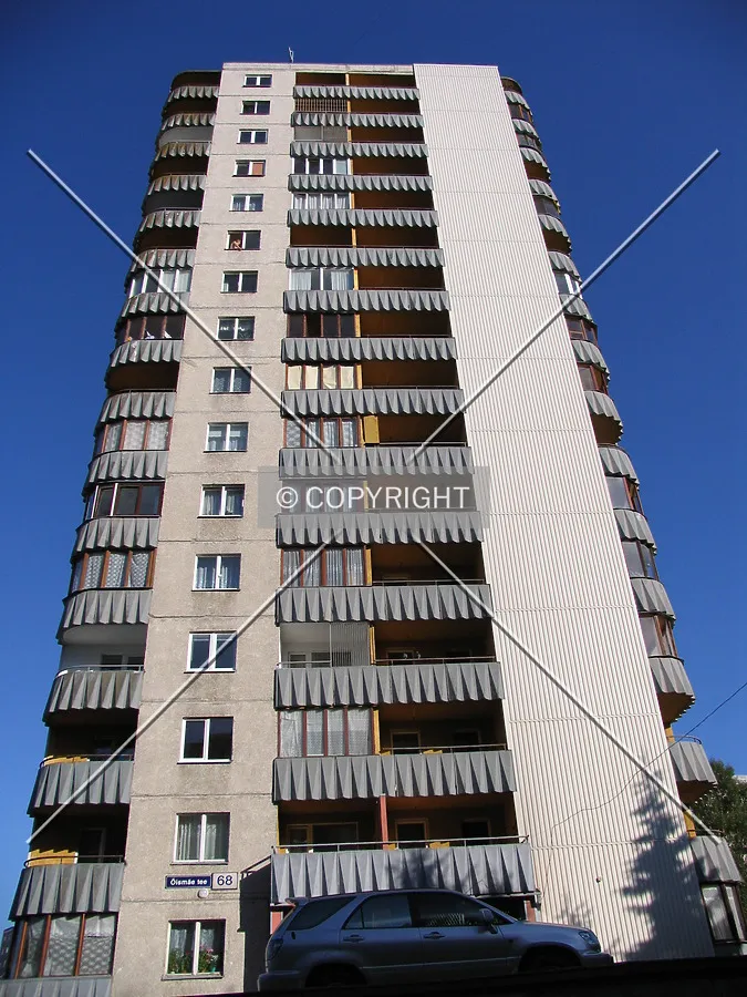 Looking up at the front side