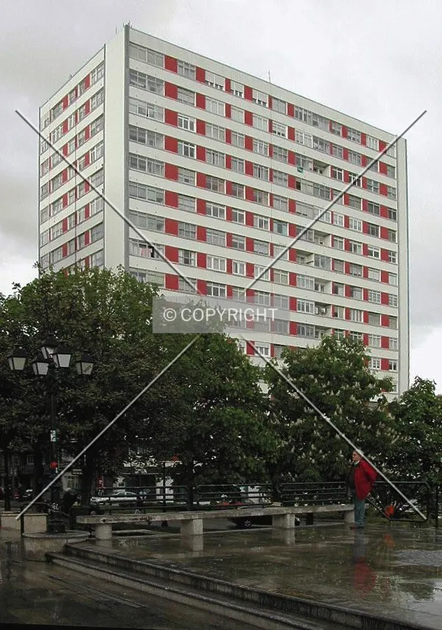 View of the building from railway station of A coruña