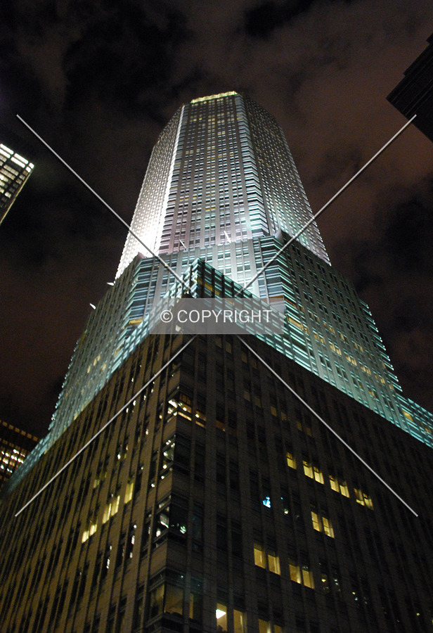 Northern corner at night
