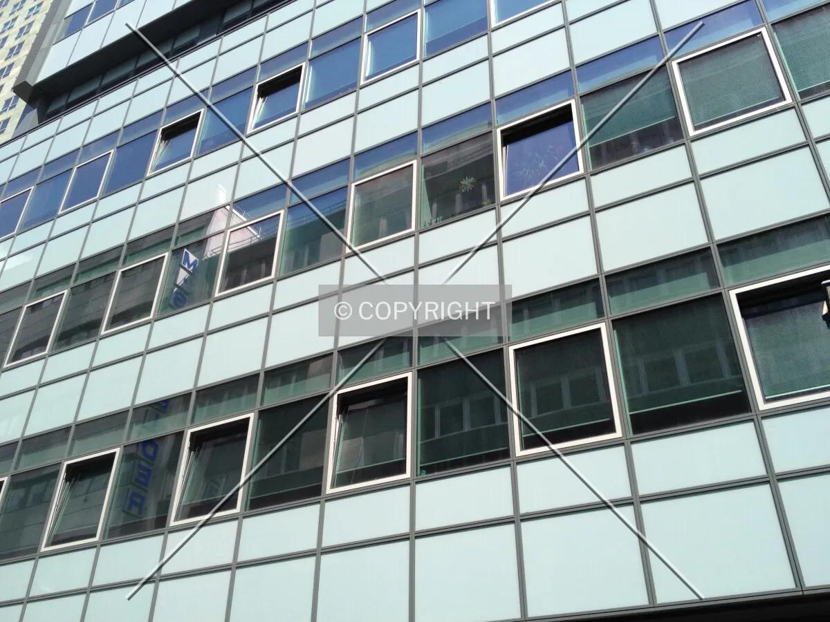 Close-up of the facade