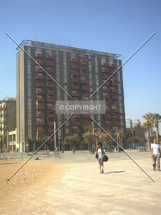 The facade facing the Mediterranian Sea
