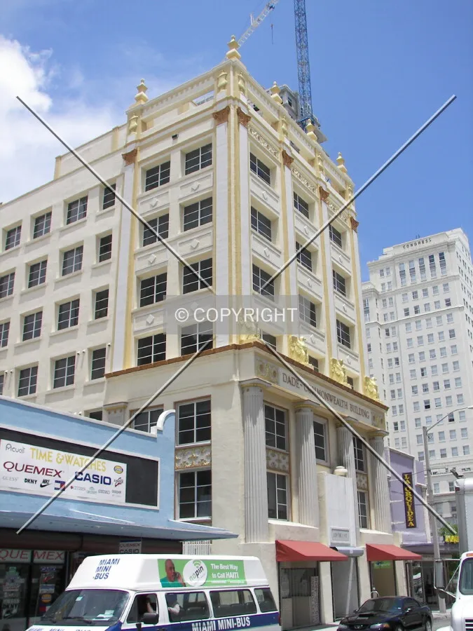 View from the west on 1st Street