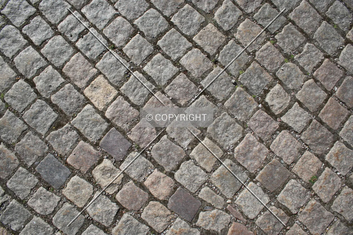 Smaller cobblestone pavement