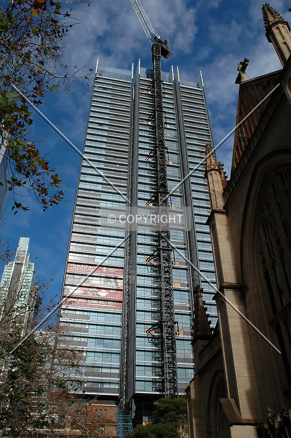 Looking up the north side