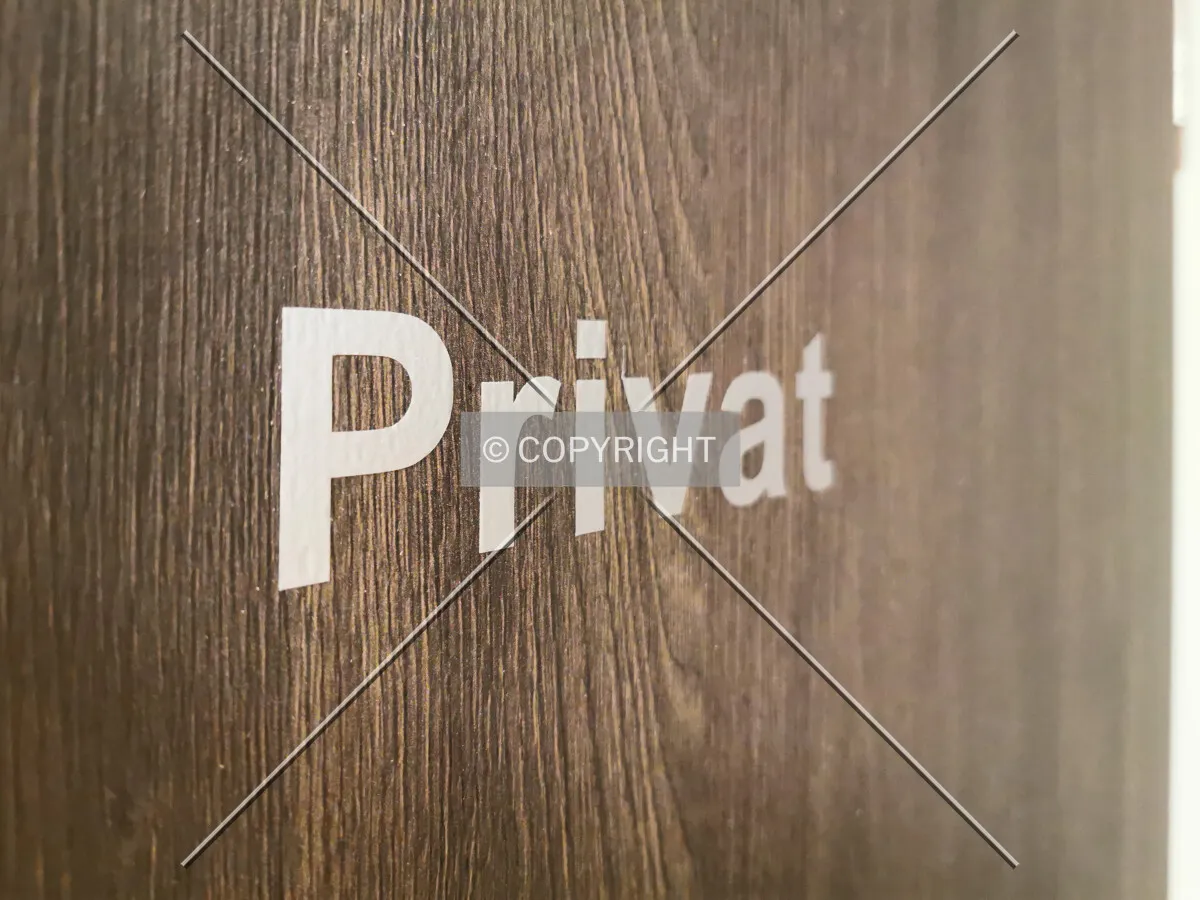 Privat - Private - sign at door