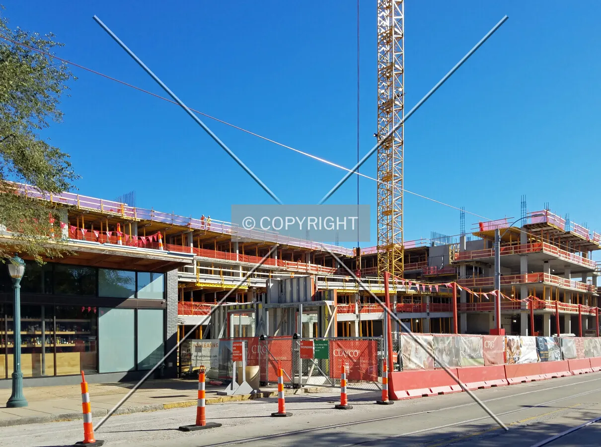 View from the southwest during construction; October 8, 2016