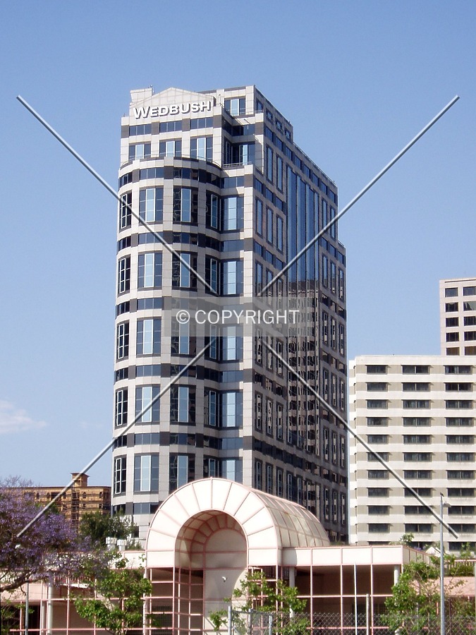 The upper floors from the south