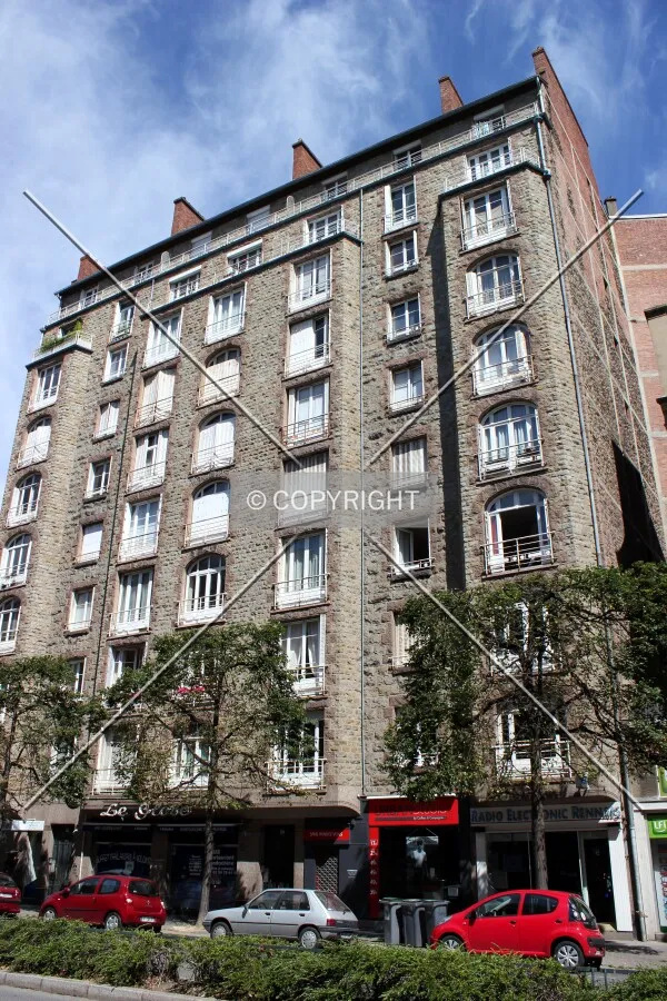 The south face viewed from the street.