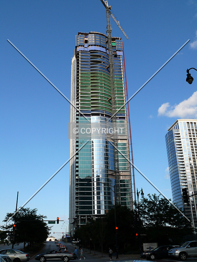 View to the east along Roosevelt Road from Michigan Avenue
