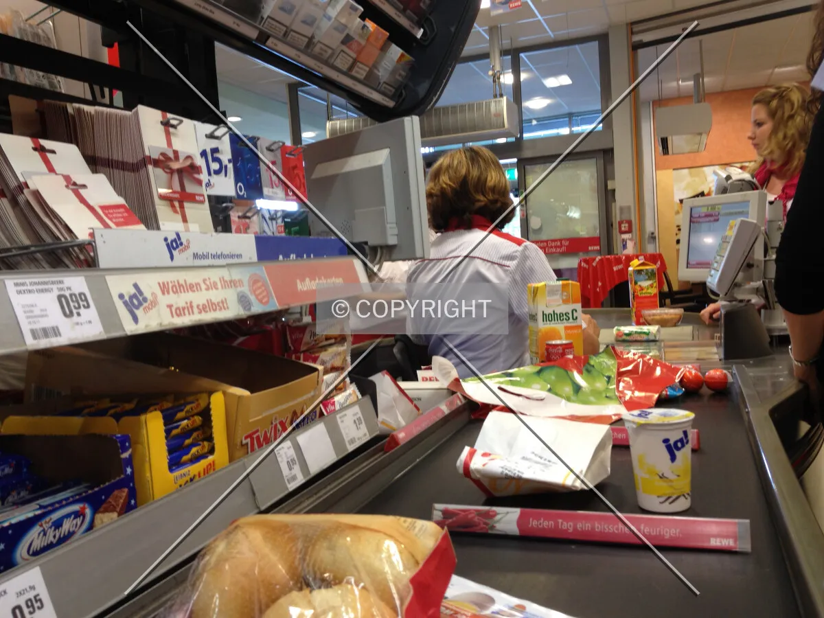 Shopping at a supermarket