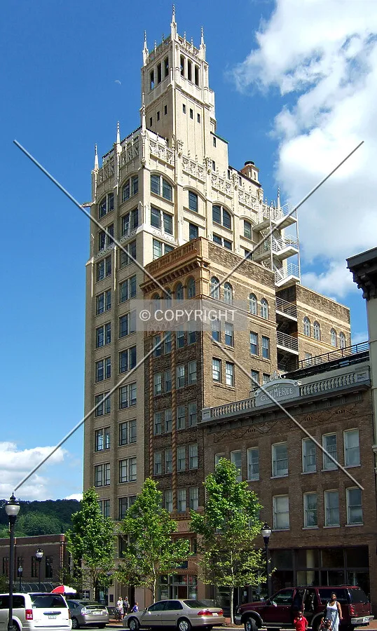 View from the northwest on Pack Square
