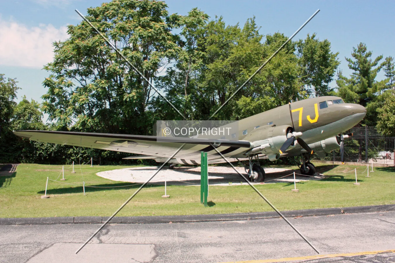 A Douglas Aircraft C-47A from the south