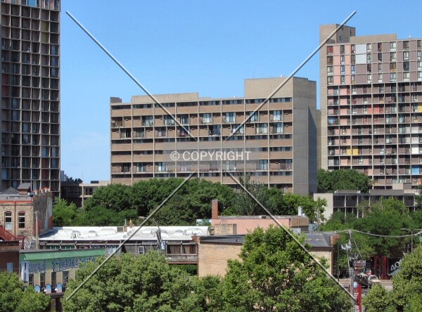 Distant view to the west from the 21st Avenue ramp