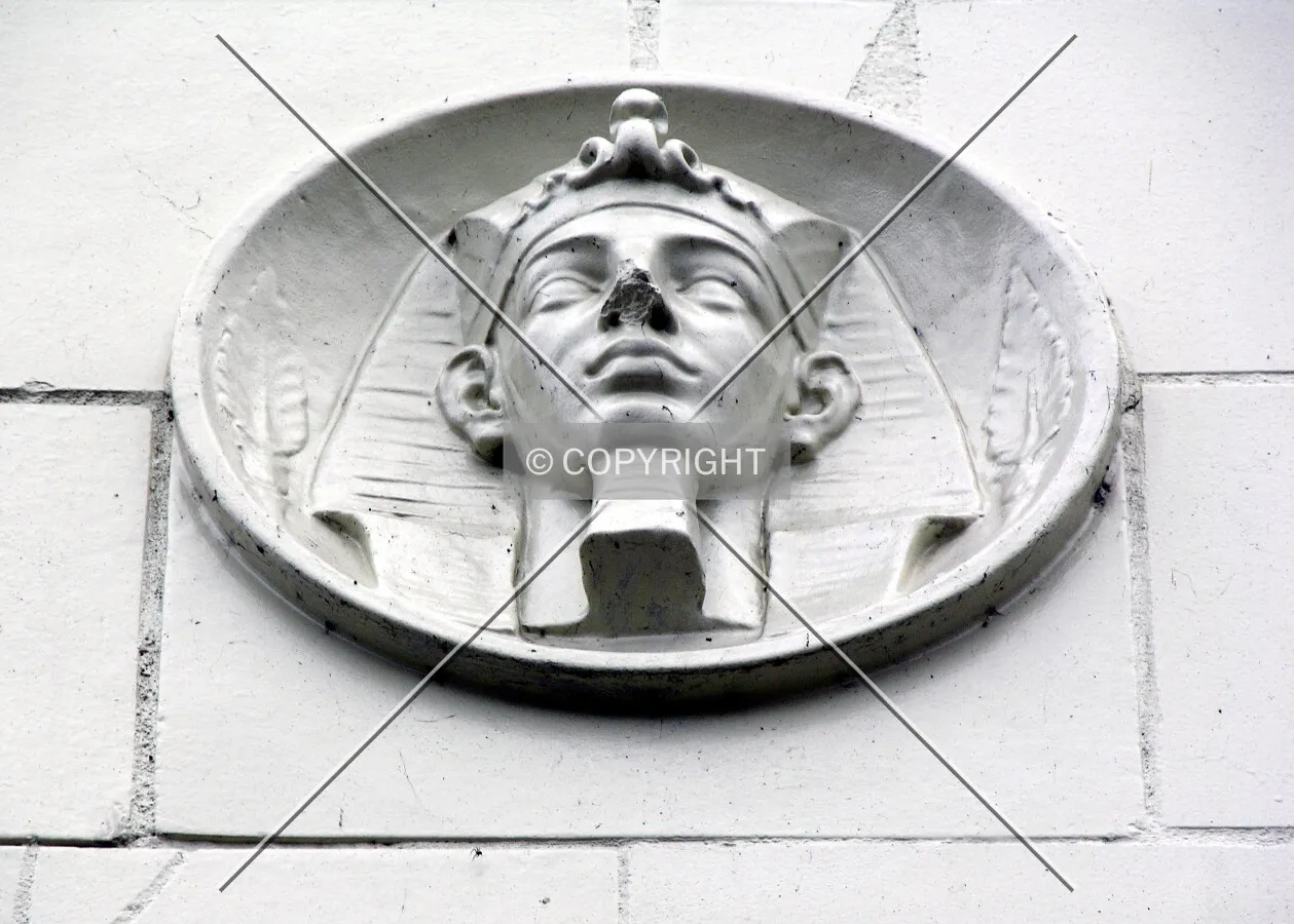 Egyptian facade motif off North Prospect Avenue