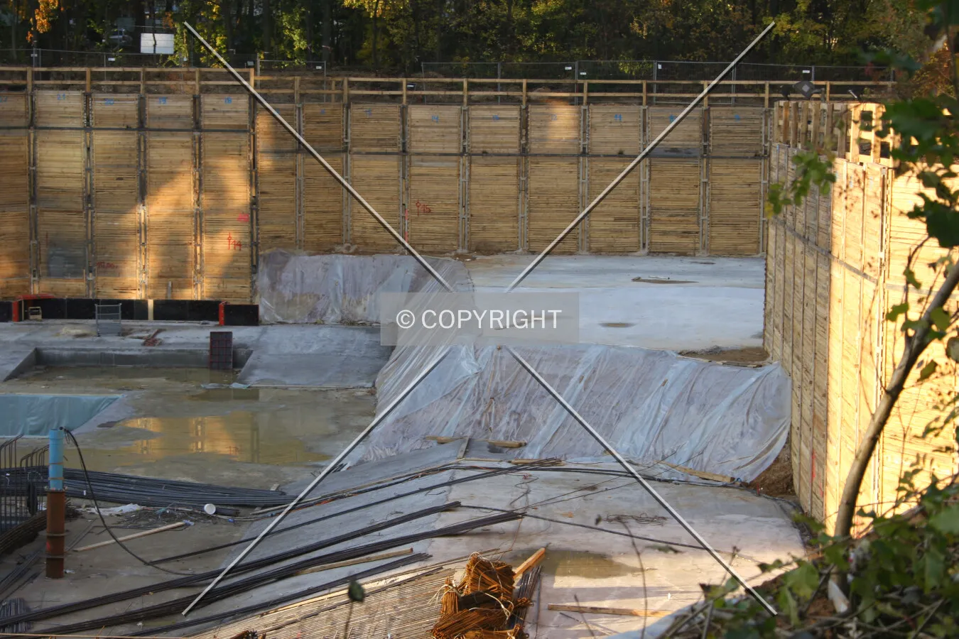 Northeast corner of the pit