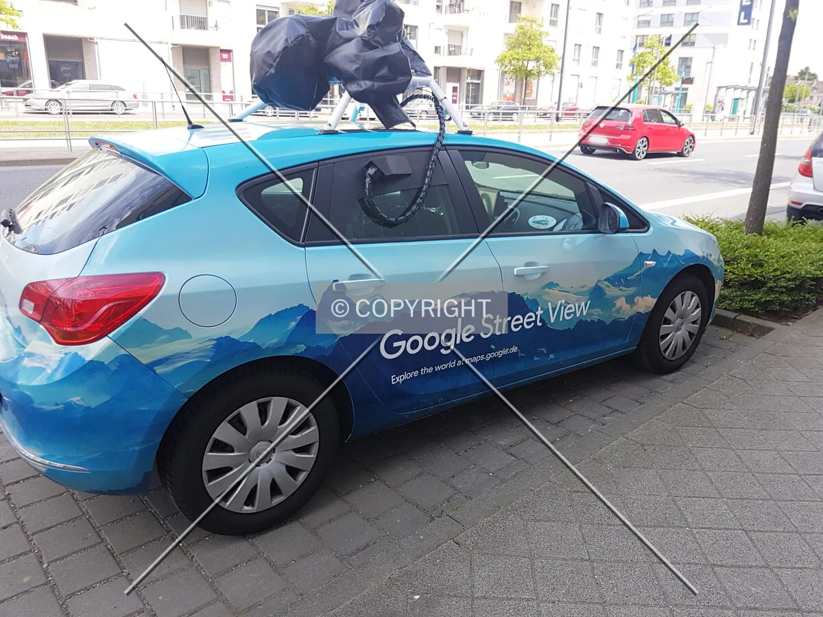 A Google Street View car