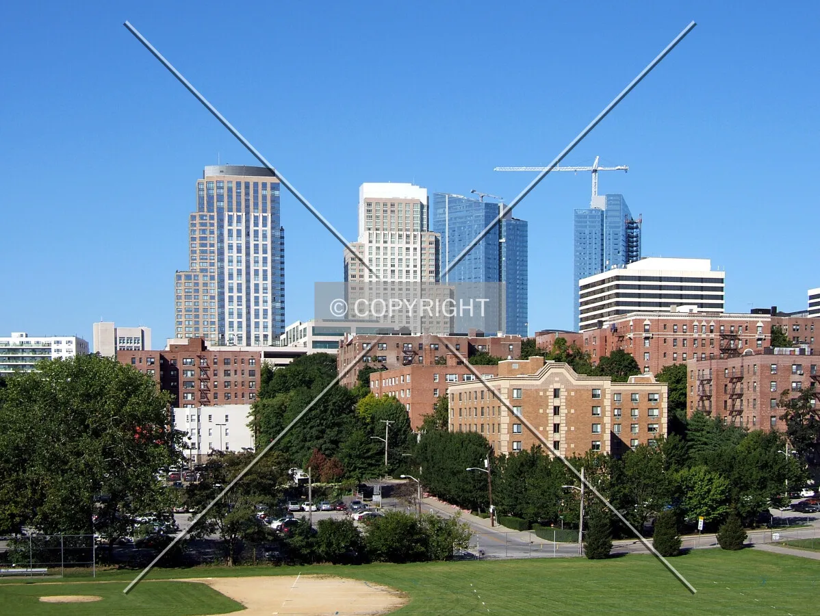 Downtown from the east