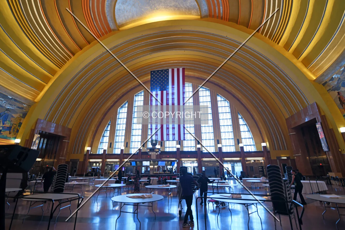 Main lobby looking east