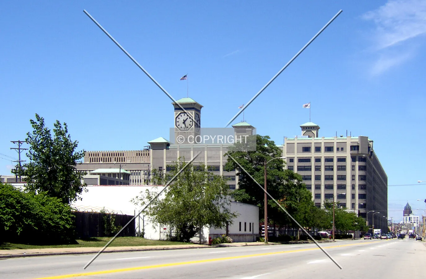 From South 2nd Street to the south