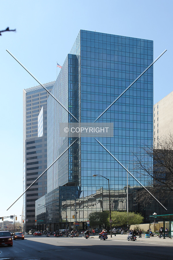 The blue glass tower - AT&T Skyscraper in Indianapolis
