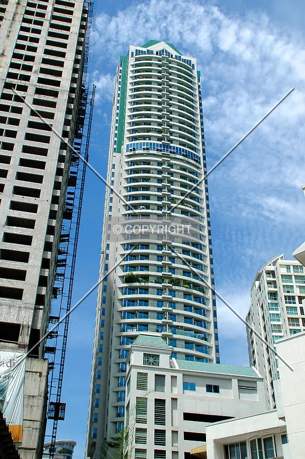 Looking up the north side