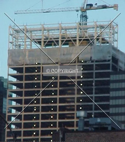 Looking east at the western face of the structure