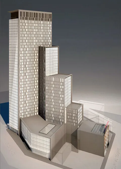 Rendered view from the northeast