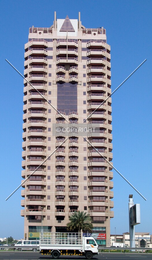 Front view from across Sheikh Zayed Road