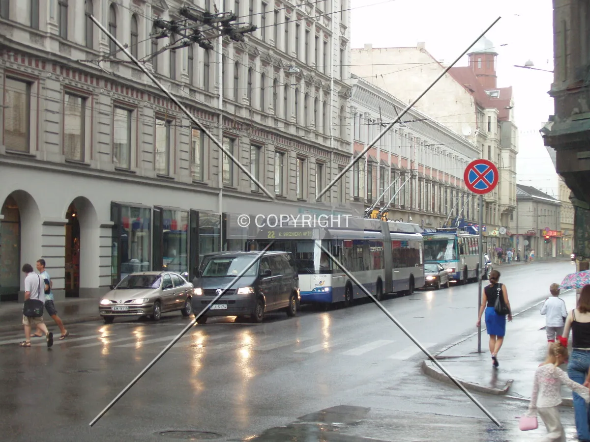 Marijas Street and trolleybuses