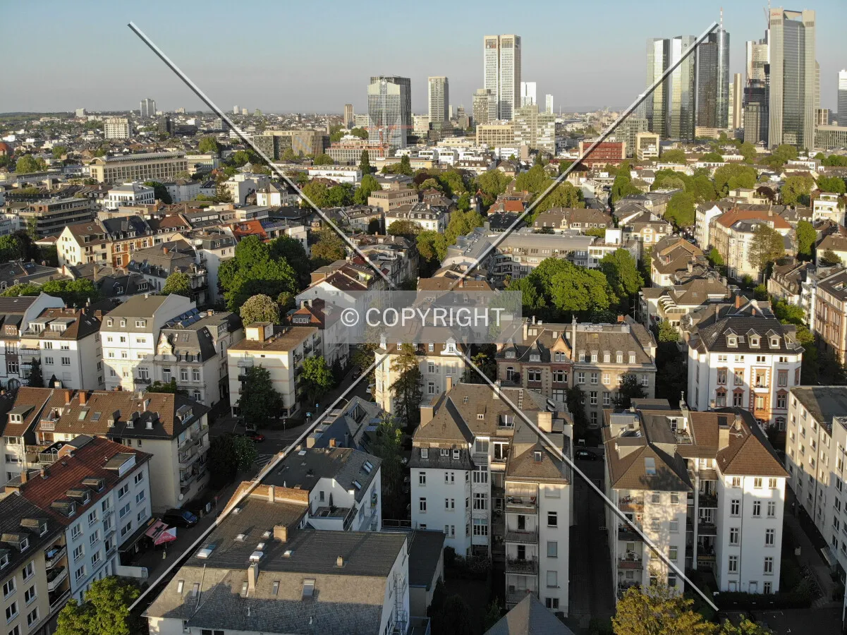 View over Frankfurt-Westend