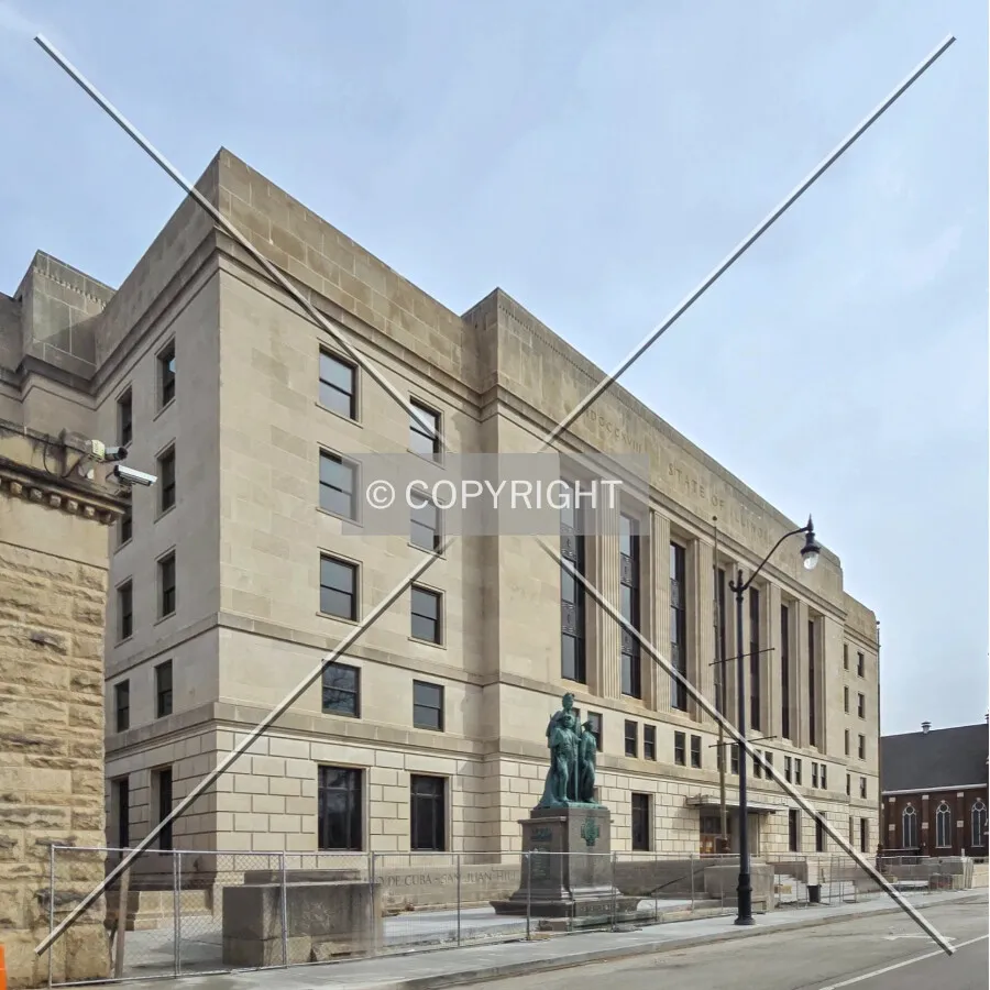 From the southwest during renovation, Monday, March 15, 2025
