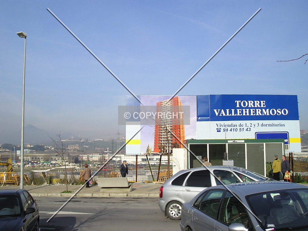Distant view of the construction site