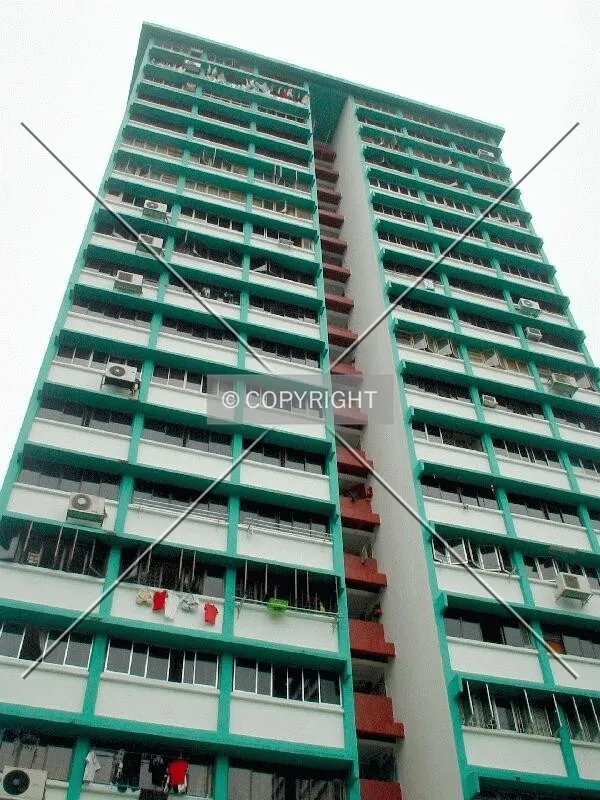 Northwest facade from ground level
