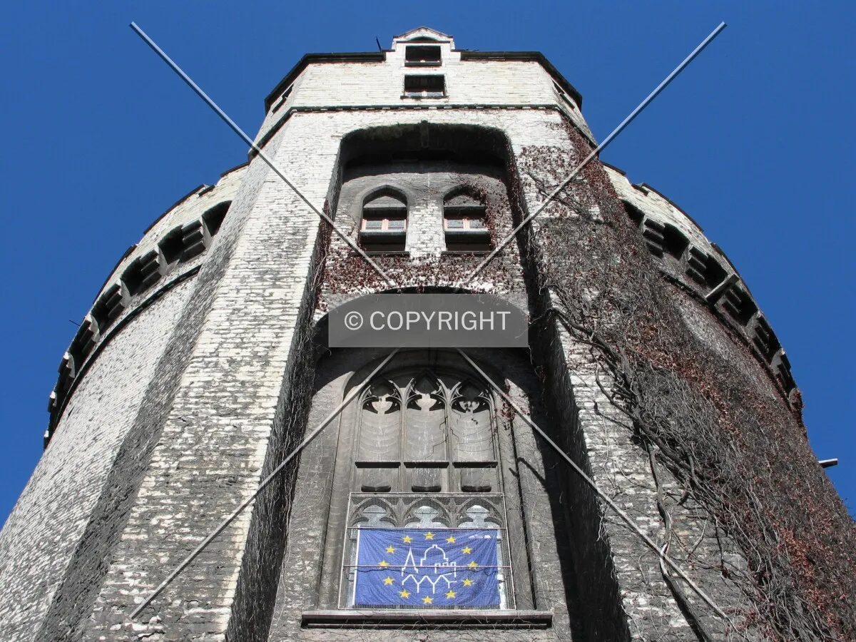 Looking up from the south