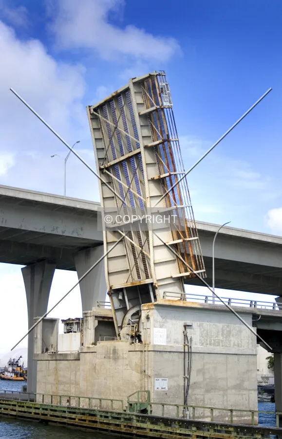 Eastern section of the roadway bridge
