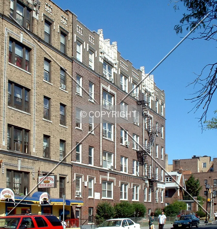 View from the south across Bergen Avenue