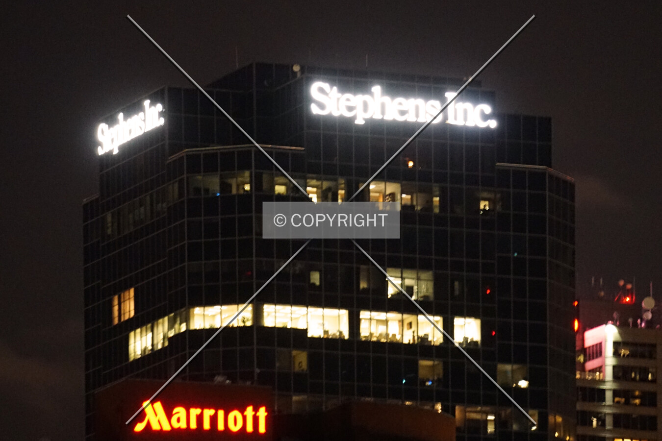 Distant view from the north at night; July 3, 2017