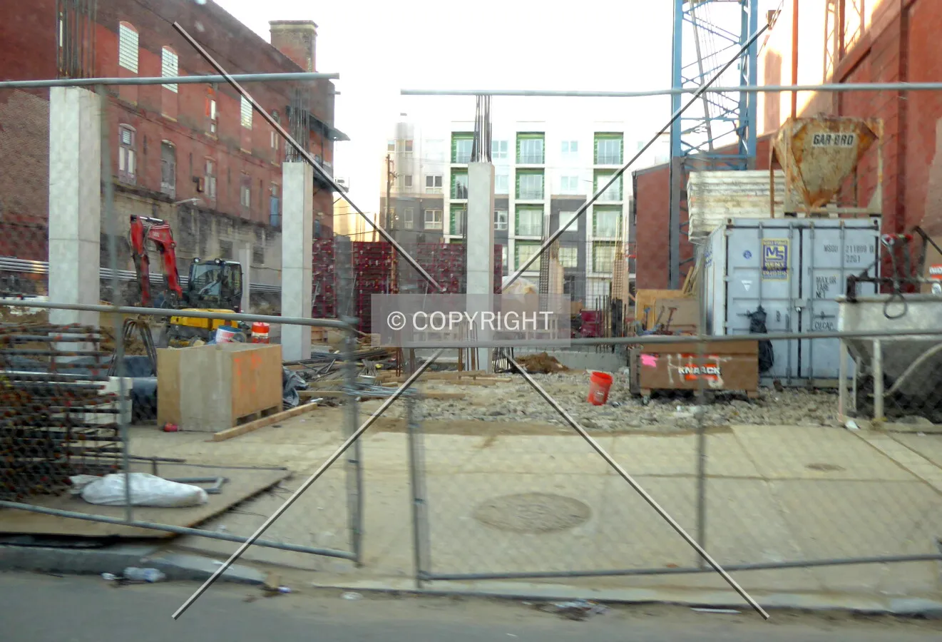 From the east across North Broad Street