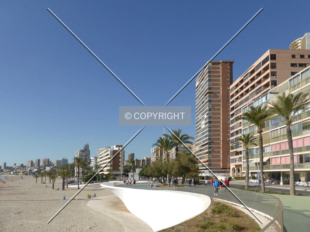 The beach at Benidorm, Spain