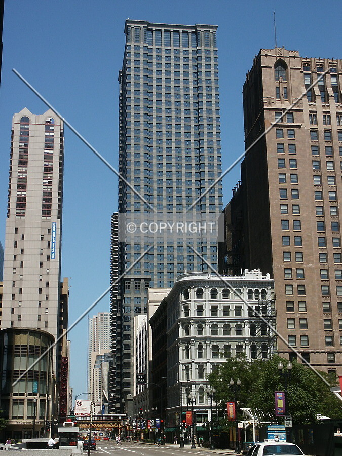 View from Dearborn Street looking north