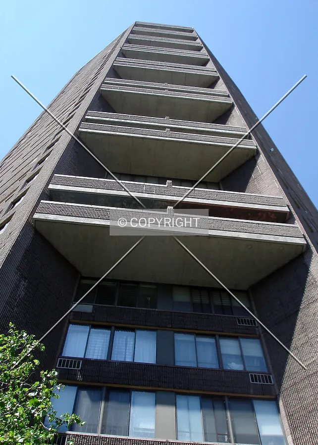 Looking up the northeastern side