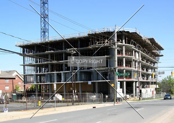 Looking southeast from East 6th Street