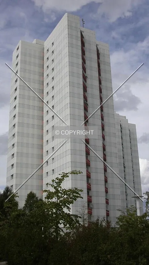 Back view of the building
