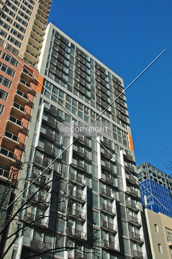 Looking up from Lonsdale Street